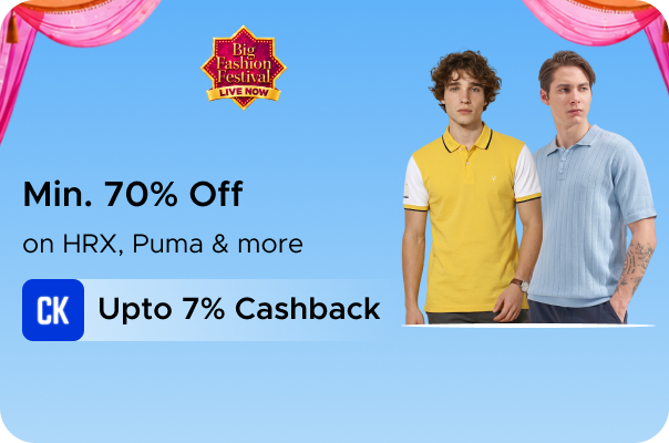 Min 70% Off on HRX, Puma & more + Upto 7% Cashback